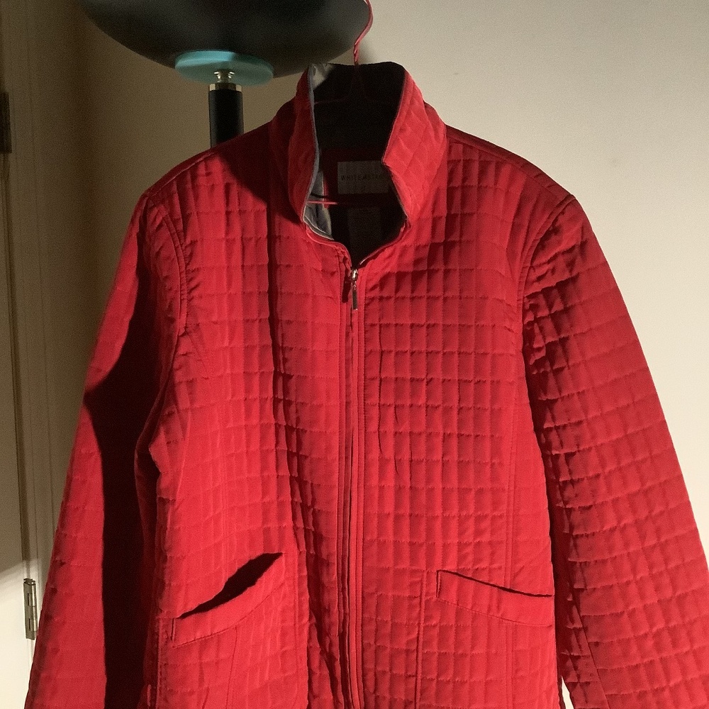 Red quilted White Stag jacket. Size L (12/14)